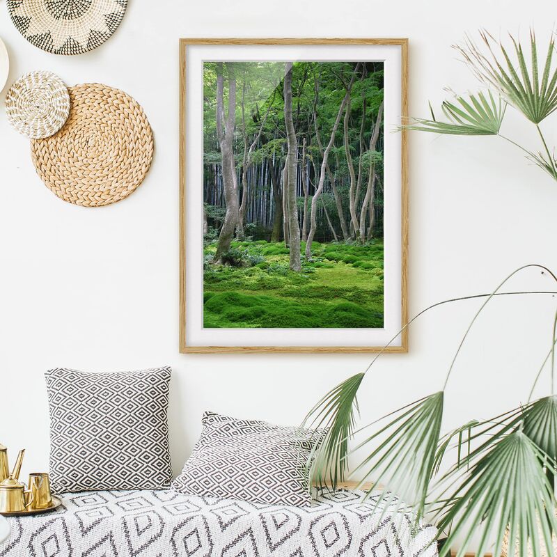

Póster enmarcado - Japanese Forest Dimensión LxA: 70cm x 50cm, Marco: Roble