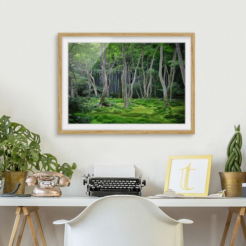 

Póster enmarcado - Japanese Forest Dimensión LxA: 40cm x 55cm, Marco: Roble