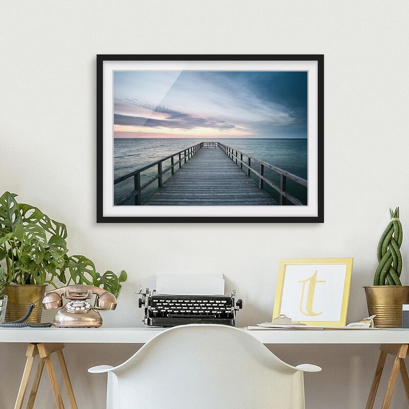 

Póster enmarcado - Jetty Promenade Dimensión LxA: 40cm x 55cm, Marco: Negro