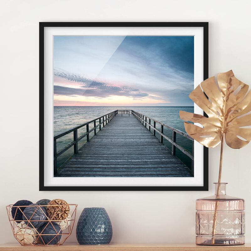 

Póster enmarcado - Jetty Promenade Dimensión LxA: 20cm x 20cm, Marco: Negro