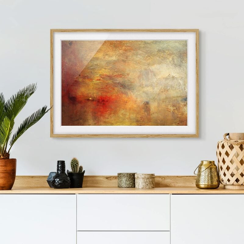 

Póster enmarcado - Joseph Mallord William Turner - Tramonto sul lago Dimensión LxA: 18cm x 24cm, Marco: Roble