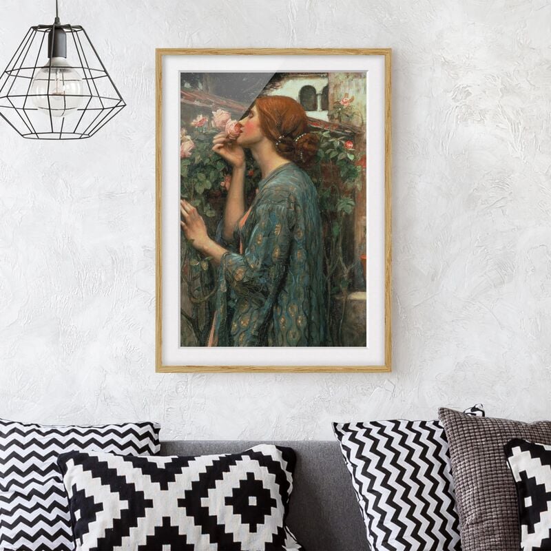 

Póster enmarcado - John William Waterhouse - L'anima della rosa Dimensión LxA: 24cm x 18cm, Marco: Roble