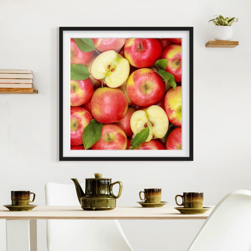 

Póster enmarcado - Juicy Apples Dimensión LxA: 50cm x 50cm, Marco: Negro