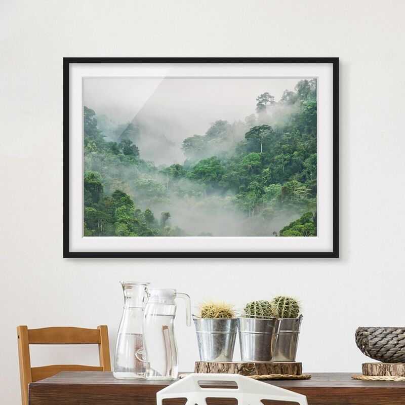 

Póster enmarcado - Jungle In The Fog Dimensión LxA: 70cm x 100cm, Marco: Negro