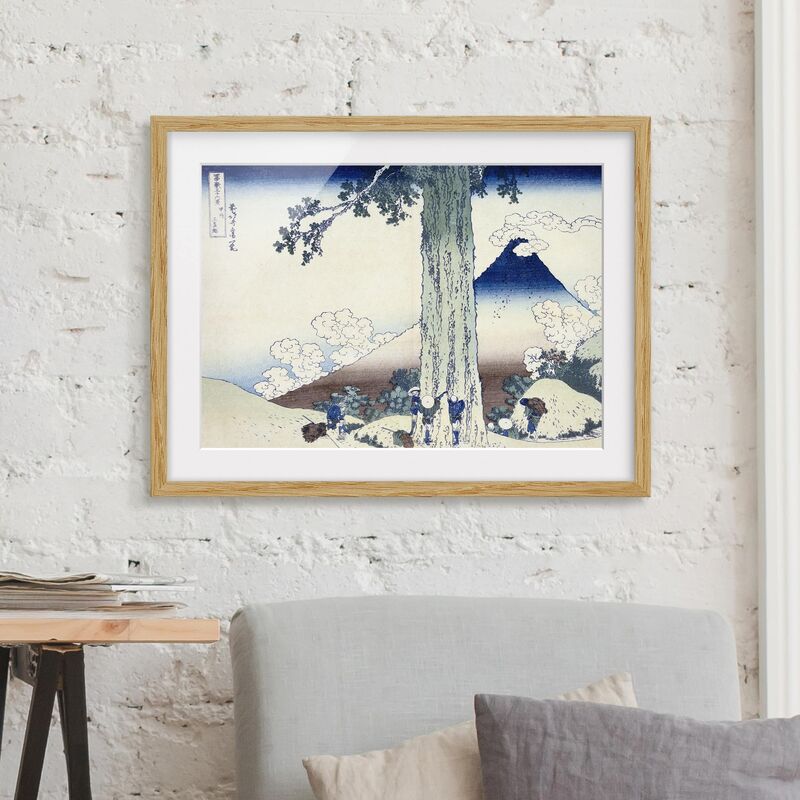 

Póster enmarcado - Katsushika Hokusai - Mishima Pass In Kai Province Dimensión LxA: 70cm x 100cm, Marco: Roble