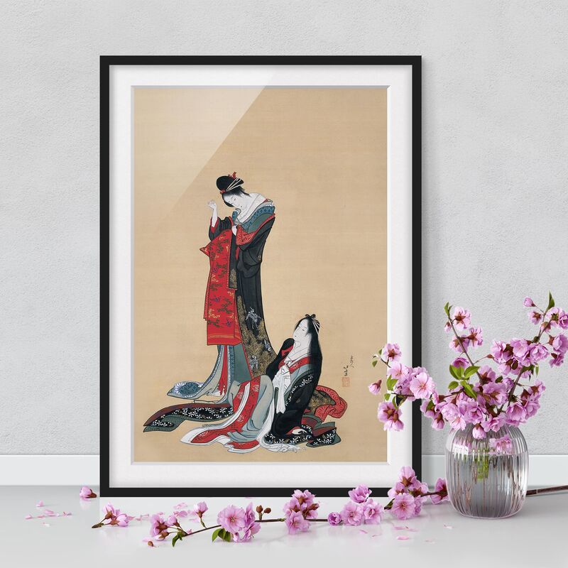 

Póster enmarcado - Katsushika Hokusai - Two Courtesans Dimensión LxA: 70cm x 50cm, Marco: Negro