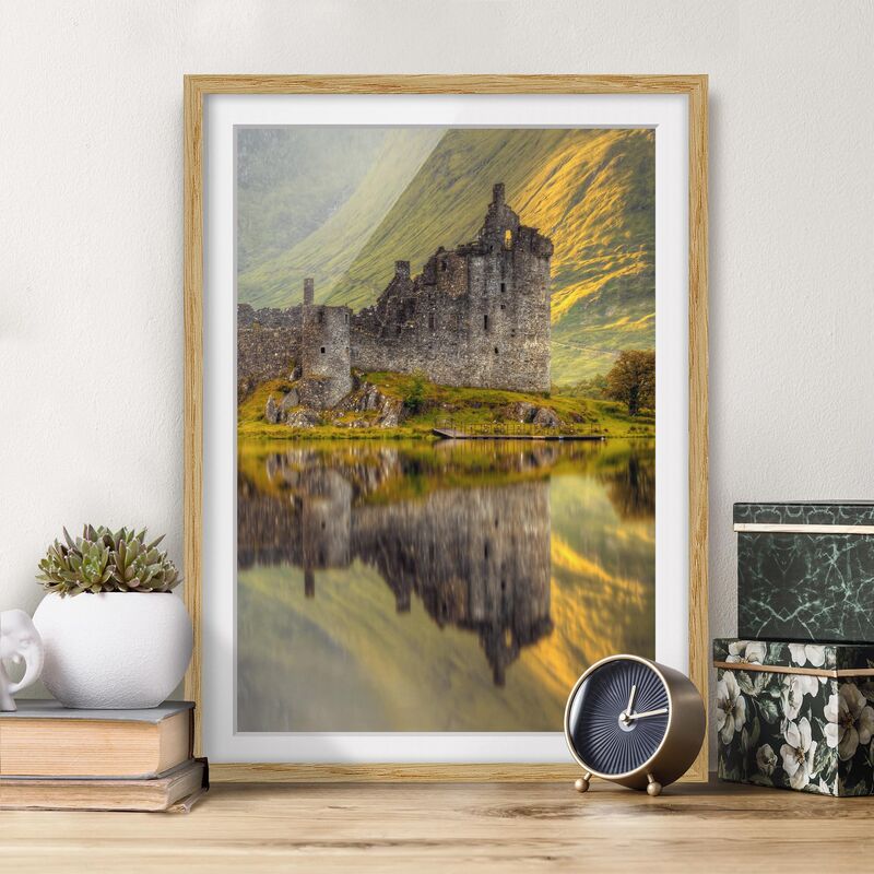 

Póster enmarcado - Kilchurn Castle In Scotland Dimensión LxA: 100cm x 70cm, Marco: Roble