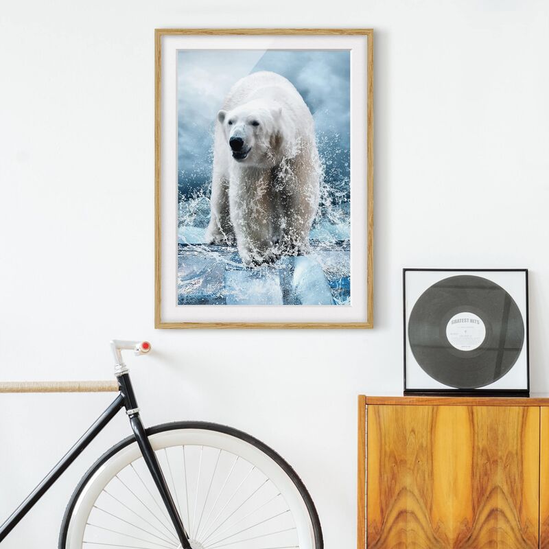 

Póster enmarcado - King Of The North Dimensión LxA: 40cm x 30cm, Marco: Roble