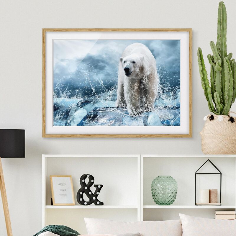 

Póster enmarcado - King Of The North Dimensión LxA: 50cm x 70cm, Marco: Roble