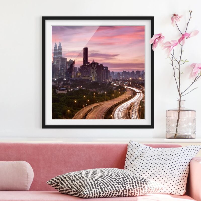 

Póster enmarcado - Kuala Lumpur Dimensión LxA: 70cm x 70cm, Marco: Negro