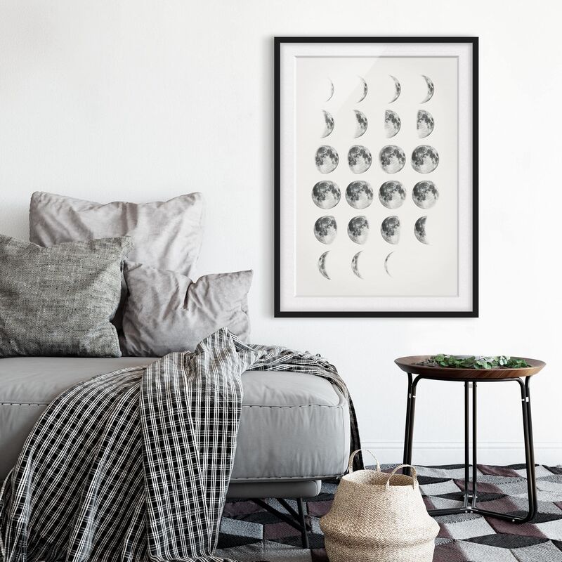 

Póster enmarcado - La Luna Dimensión LxA: 55cm x 40cm, Marco: Negro