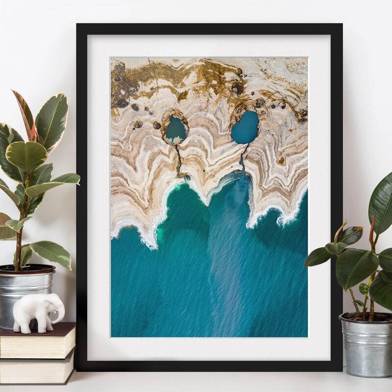 

Póster enmarcado - Laguna In Israele Dimensión LxA: 55cm x 40cm, Marco: Negro