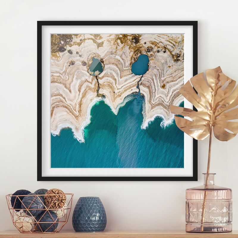 

Póster enmarcado - Laguna In Israele Dimensión LxA: 20cm x 20cm, Marco: Negro