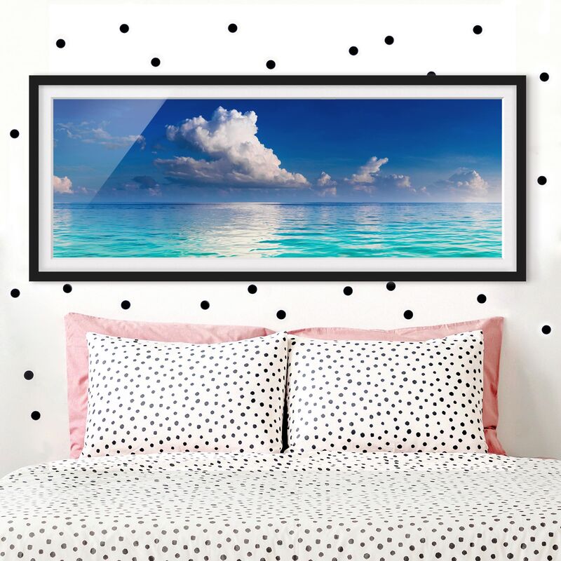 

Póster enmarcado - Laguna Turchese Dimensión LxA: 30cm x 75cm, Marco: Negro