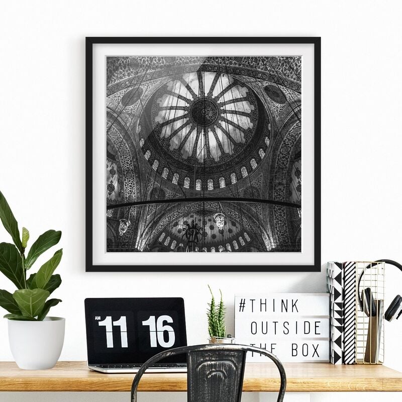 

Póster enmarcado - Le cupole della Moschea Blu Dimensión LxA: 70cm x 70cm, Marco: Negro