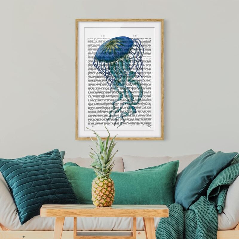 

Póster enmarcado - Lettura Animal - Medusa Dimensión LxA: 55cm x 40cm, Marco: Roble