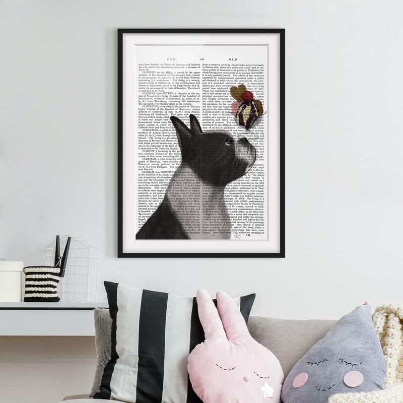

Póster enmarcado - Lettura Degli Animali - Terrier Con Ghiaccio Dimensión LxA: 55cm x 40cm, Marco: Negro