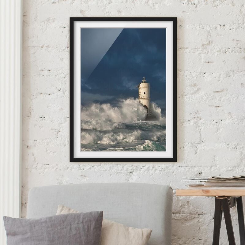 

Póster enmarcado - Lighthouse In Sardinia Dimensión LxA: 40cm x 30cm, Marco: Negro