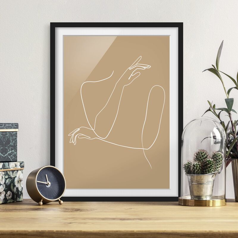 

Póster enmarcado - Linea Mani Arte Donna Beige Dimensión LxA: 70cm x 50cm, Marco: Negro