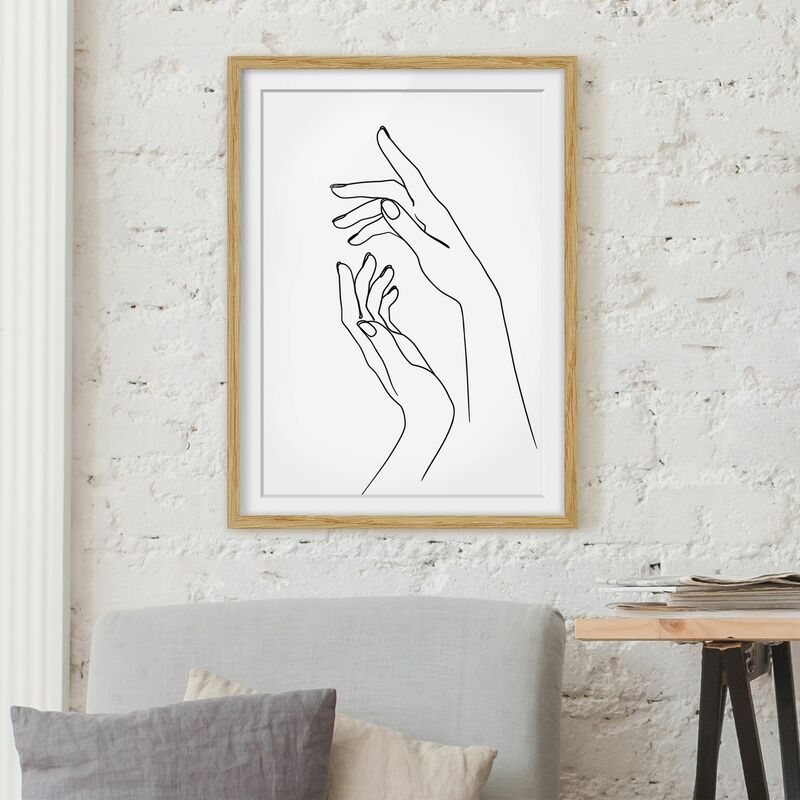

Póster enmarcado - Linea Mani d'arte Dimensión LxA: 55cm x 40cm, Marco: Roble