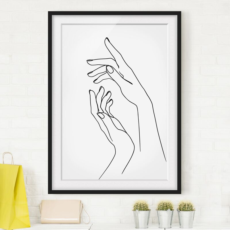 

Póster enmarcado - Linea Mani d'arte Dimensión LxA: 100cm x 70cm, Marco: Negro