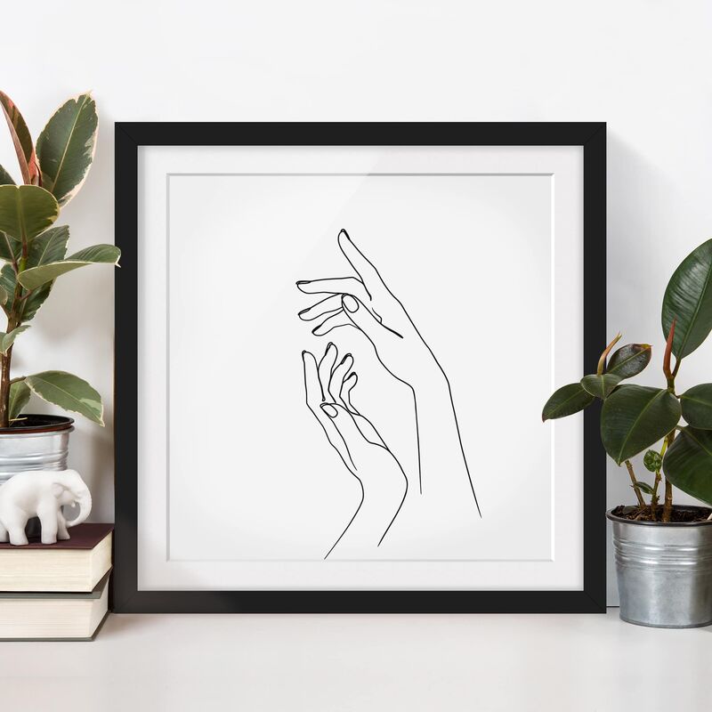 

Póster enmarcado - Linea Mani d'arte Dimensión LxA: 50cm x 50cm, Marco: Negro