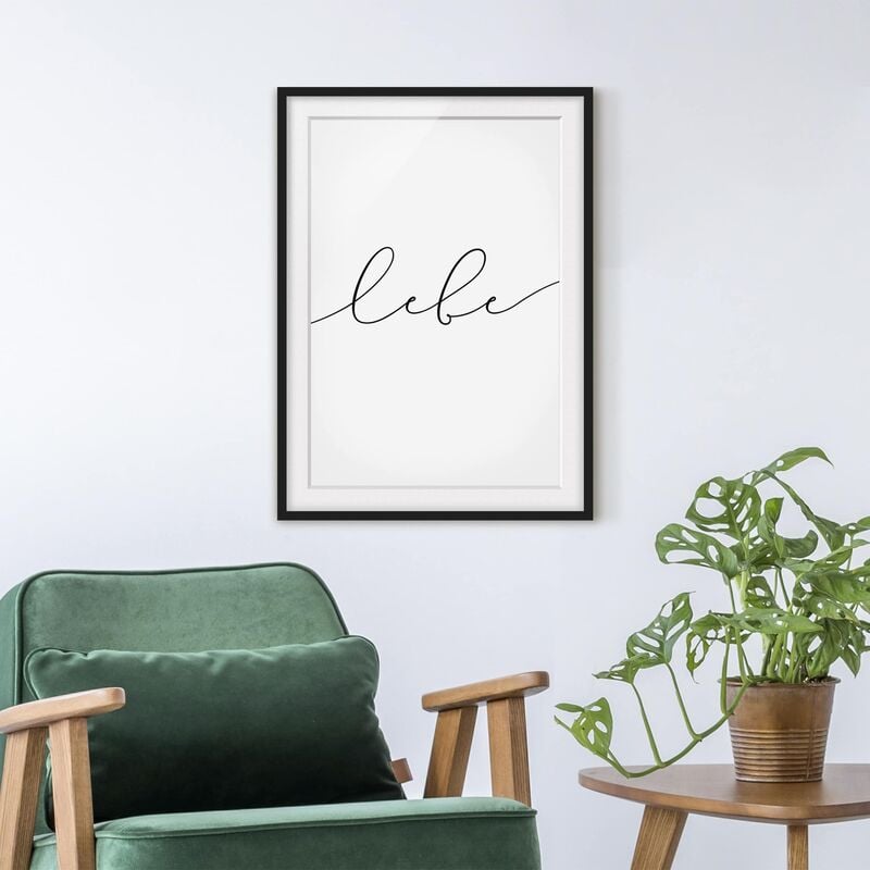 

Póster enmarcado - Live Calligraphy Dimensión LxA: 100cm x 70cm, Marco: Negro
