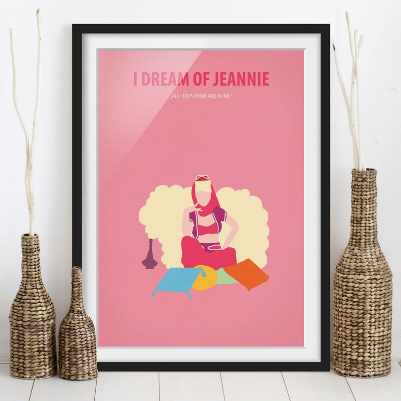 

Póster enmarcado - Locandina cinematografica I Dream Of Jeannie Dimensión LxA: 24cm x 18cm, Marco: Negro