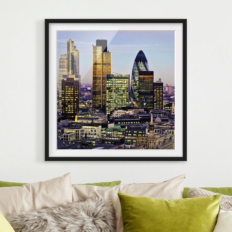 

Póster enmarcado - London City Dimensión LxA: 50cm x 50cm, Marco: Negro
