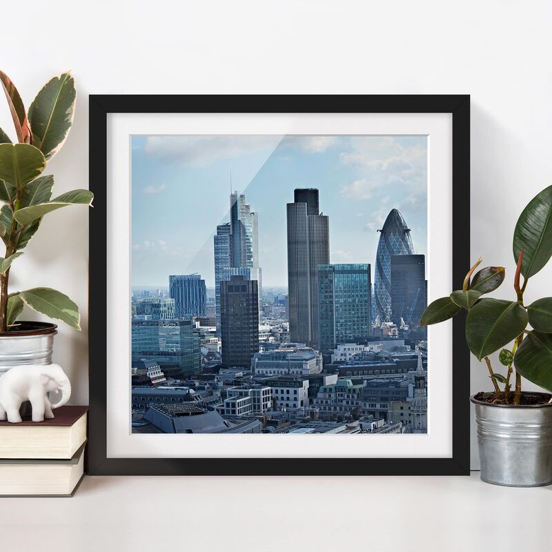 

Póster enmarcado - London Skyline Dimensión LxA: 30cm x 30cm, Marco: Negro