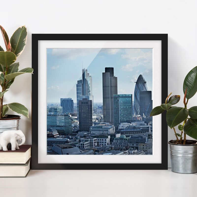 

Póster enmarcado - London Skyline Dimensión LxA: 50cm x 50cm, Marco: Negro