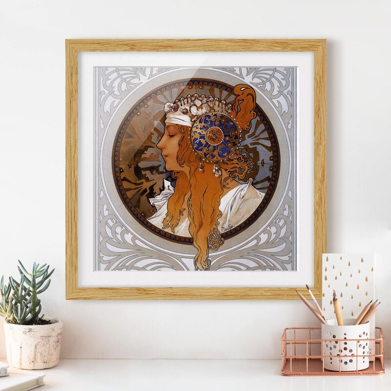 

Póster enmarcado - Loren Dimensión LxA: 20cm x 20cm, Marco: Roble