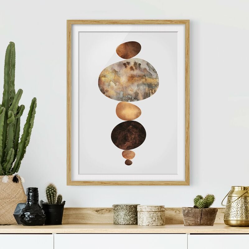 

Póster enmarcado - L'oro del bilanciamento del bianco Dimensión LxA: 40cm x 30cm, Marco: Roble