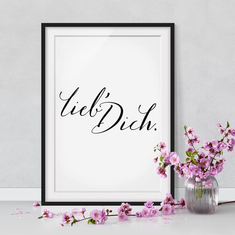 

Póster enmarcado - Love You Dimensión LxA: 55cm x 40cm, Marco: Negro