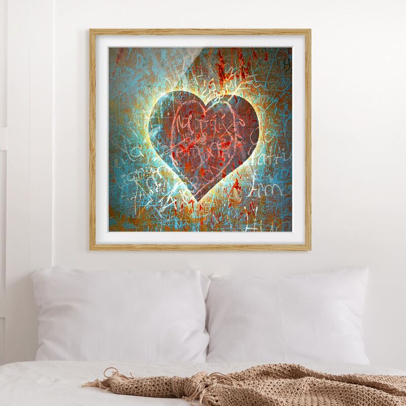 

Póster enmarcado - Lovely Thoughts Dimensión LxA: 70cm x 70cm, Marco: Roble
