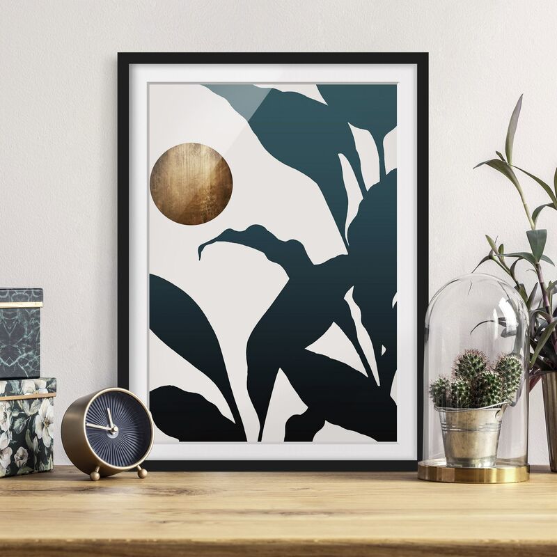 

Póster enmarcado - Luna dorata nella giungla Dimensión LxA: 40cm x 30cm, Marco: Negro