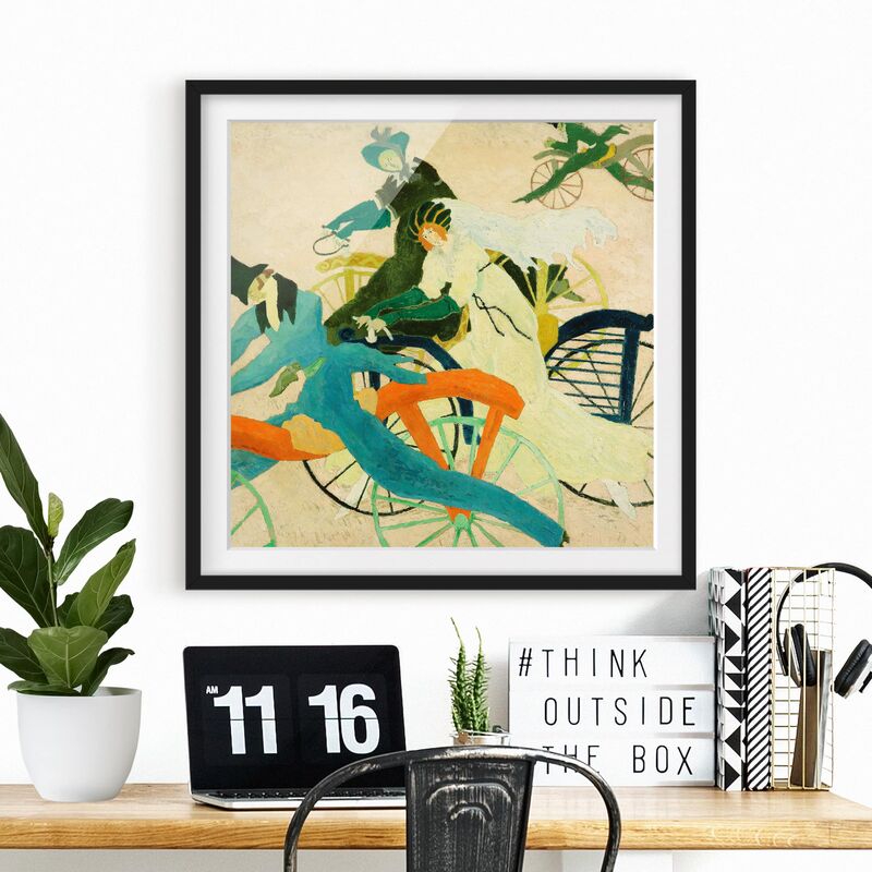 

Póster enmarcado - Lyonel Feininger - Handcars Drivers Dimensión LxA: 20cm x 20cm, Marco: Negro