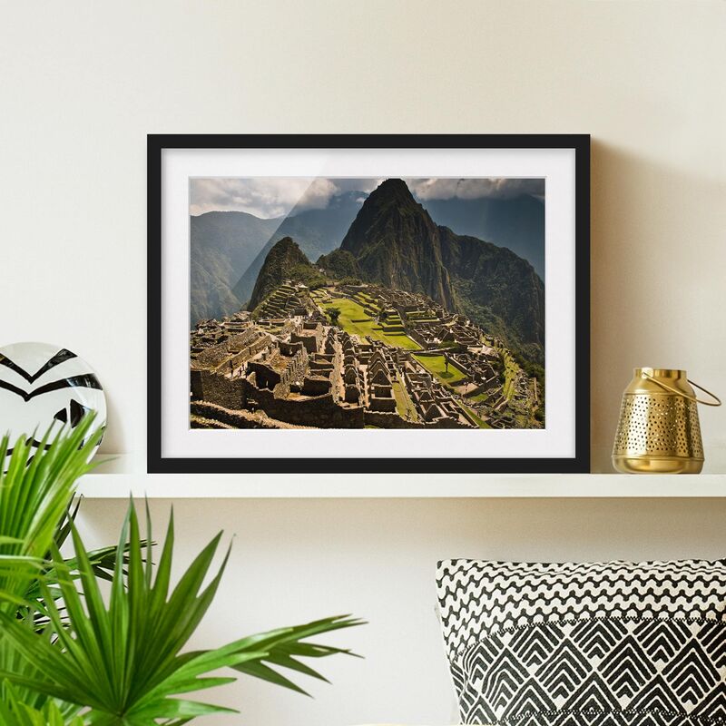 

Póster enmarcado - Machu Picchu Dimensión LxA: 50cm x 70cm, Marco: Negro