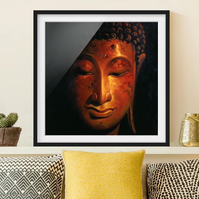 

Póster enmarcado - Madras Buddha Dimensión LxA: 70cm x 70cm, Marco: Negro