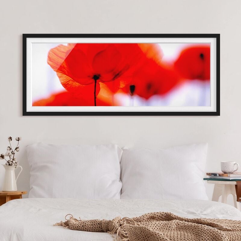 

Póster enmarcado - Magia Poppies Dimensión LxA: 20cm x 50cm, Marco: Negro