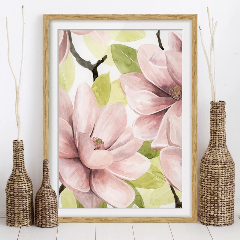 

Póster enmarcado - Magnolia Blush Ii Dimensión LxA: 24cm x 18cm, Marco: Roble