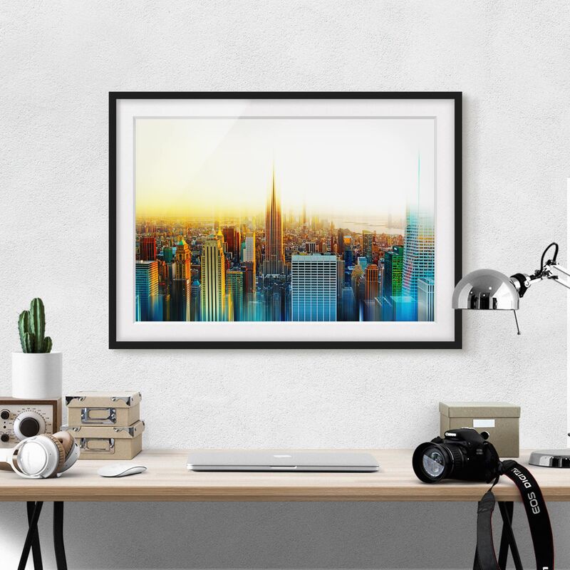 

Póster enmarcado - Manhattan Abstract Dimensión LxA: 18cm x 24cm, Marco: Negro