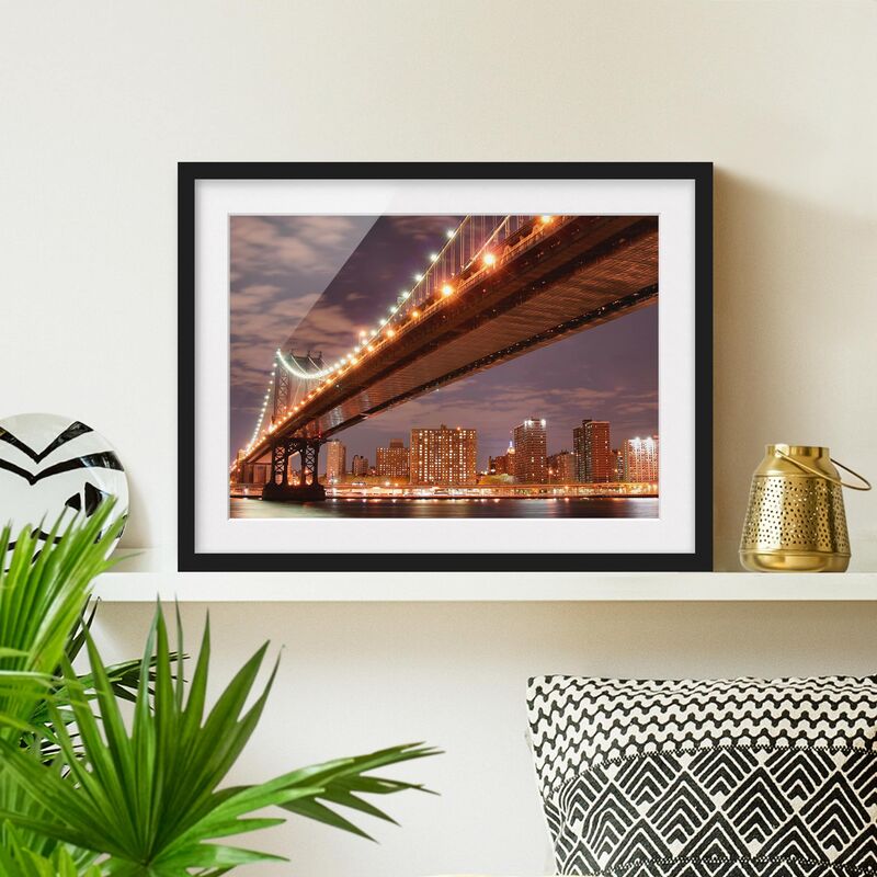 

Póster enmarcado - Manhattan Bridge Dimensión LxA: 70cm x 100cm, Marco: Negro