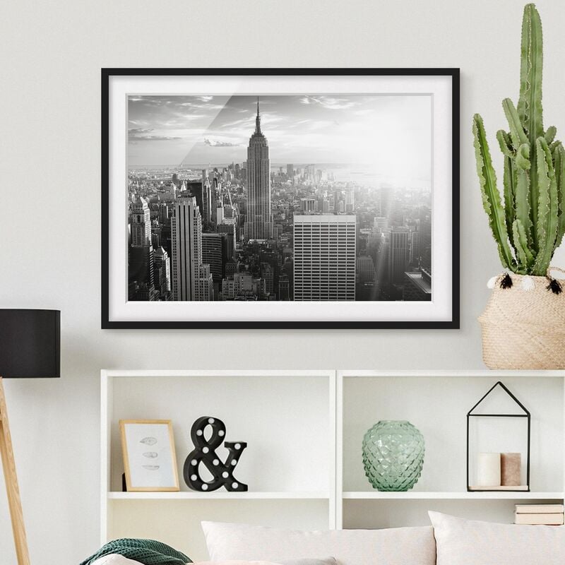 

Póster enmarcado - Manhattan Skyline Dimensión LxA: 30cm x 40cm, Marco: Negro