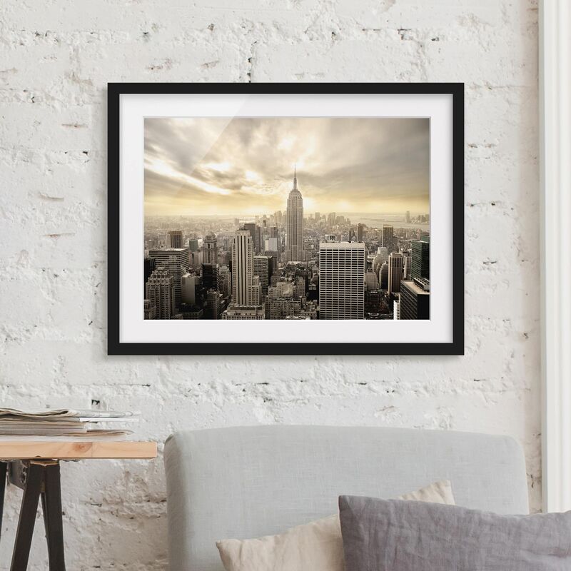 

Póster enmarcado - Manhattan Dawn Dimensión LxA: 30cm x 40cm, Marco: Negro