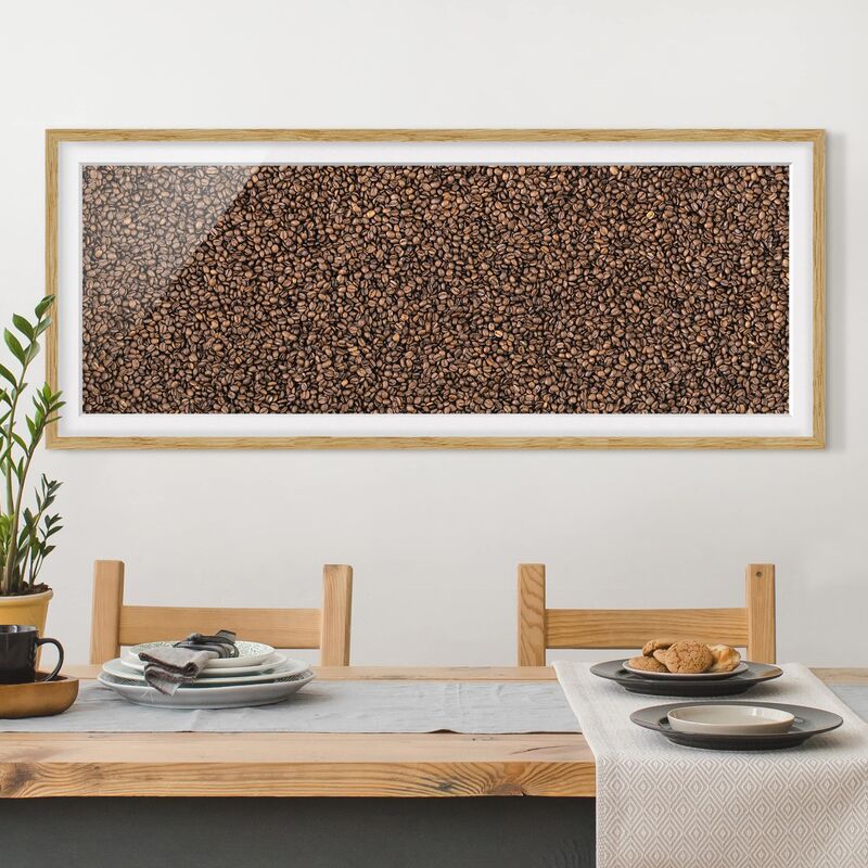 

Póster enmarcado - Mare Di Caffè Dimensión LxA: 20cm x 50cm, Marco: Roble