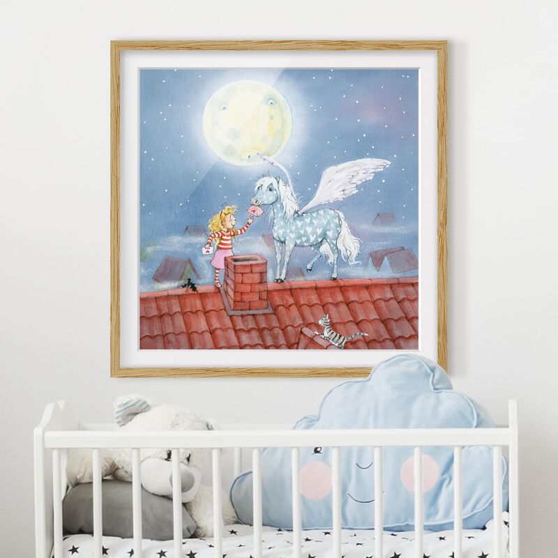 

Póster enmarcado - Marie'S Magic Pony Dimensión LxA: 70cm x 70cm, Marco: Roble