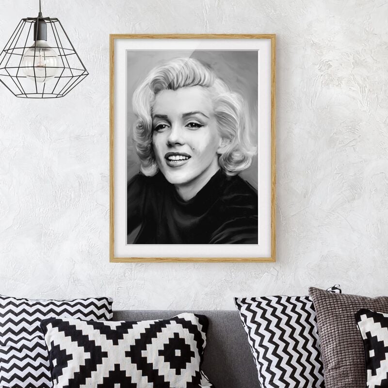 

Póster enmarcado - Marilyn Privato Dimensión LxA: 24cm x 18cm, Marco: Roble