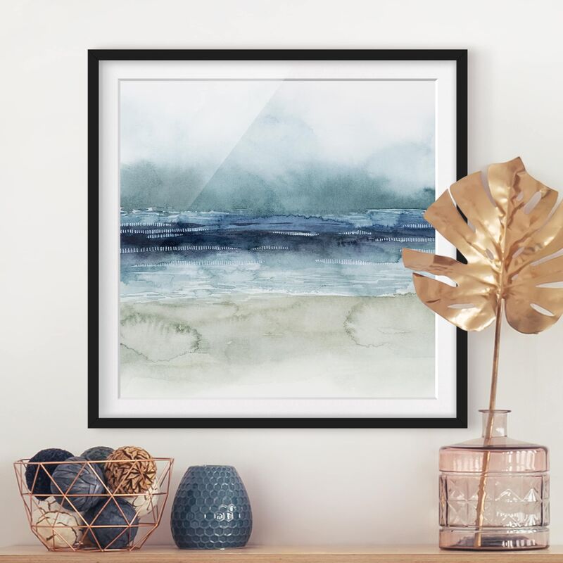 

Póster enmarcado - Marine Mist I Dimensión LxA: 50cm x 50cm, Marco: Negro