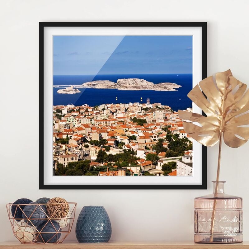 

Póster enmarcado - Marseilles Dimensión LxA: 70cm x 70cm, Marco: Negro